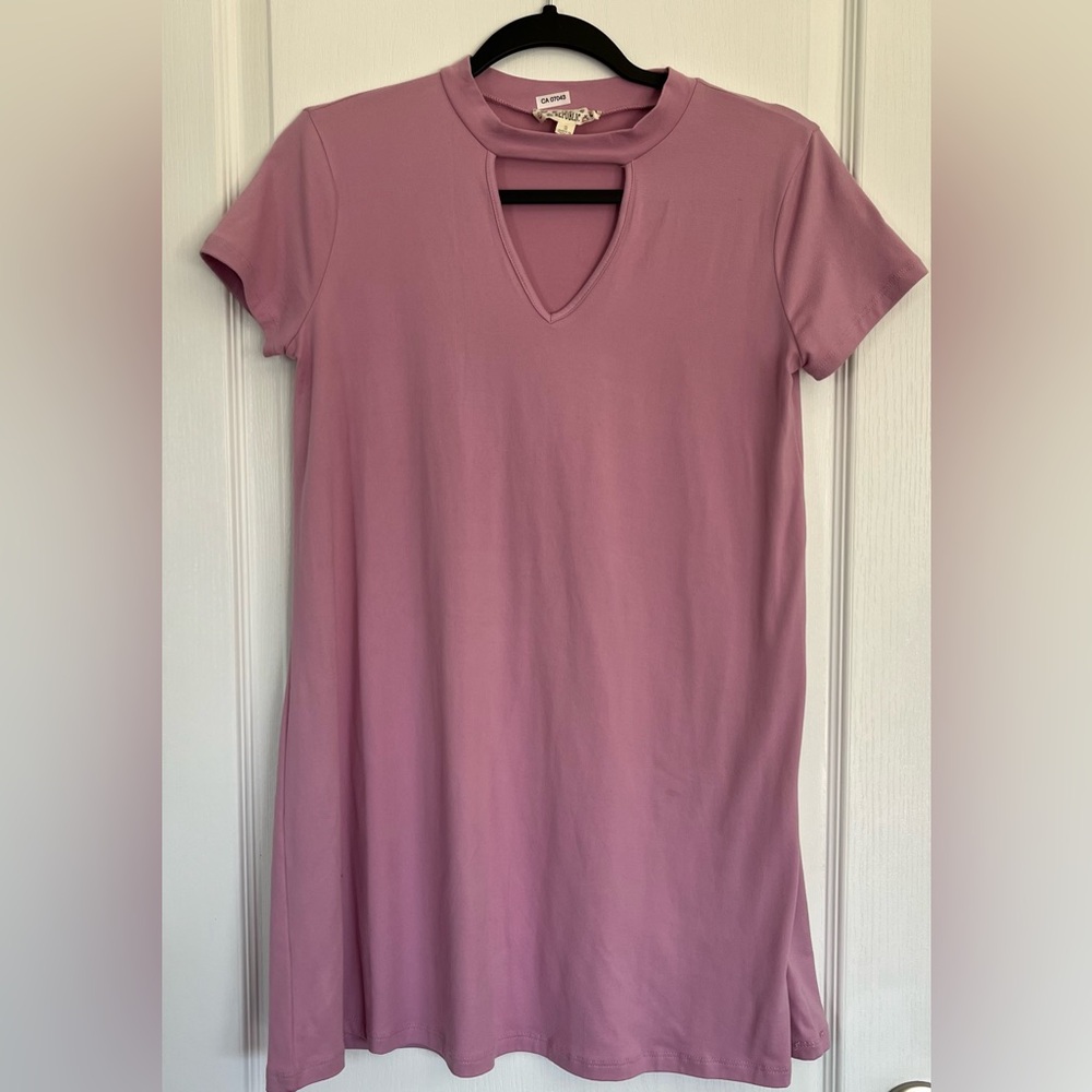 Pink Short Sleeve Swing Dress Girls XL/16